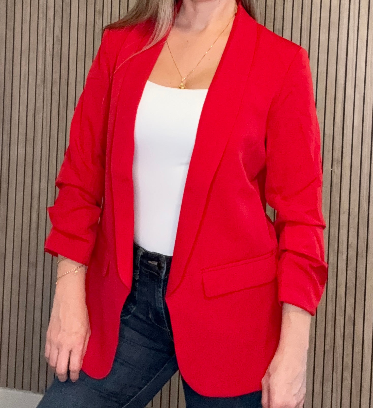 Classic Red Blazer