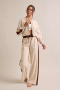 Cream & Mocha Two-Piece Track Set