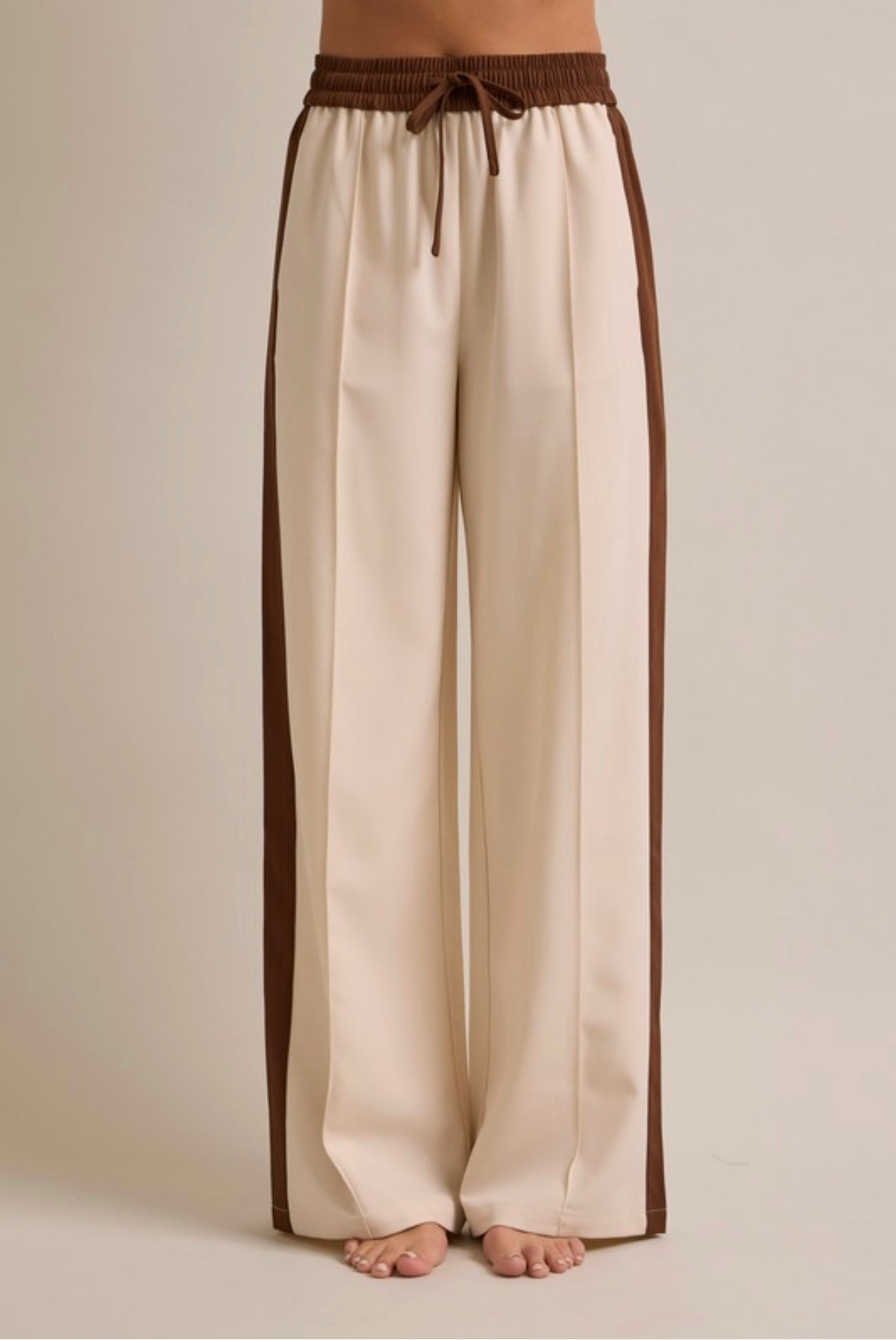 Cream & Mocha Two-Piece Track Set