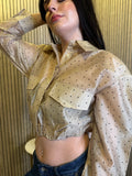 Women’s Satin Button Down Blouse Long Sleeve Dressy Top